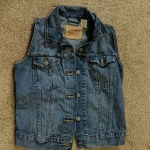 Levi's Women's Denim Button Up Vest sz S